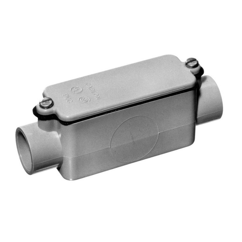 Carlon E987G Type-C Conduit Body, 1-1/4 in Hub, 32 cu-in Capacity, PVC
